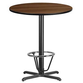Flash Furniture 36'' Round Laminate Table Top with 30'' x 30'' Bar Height Table Base