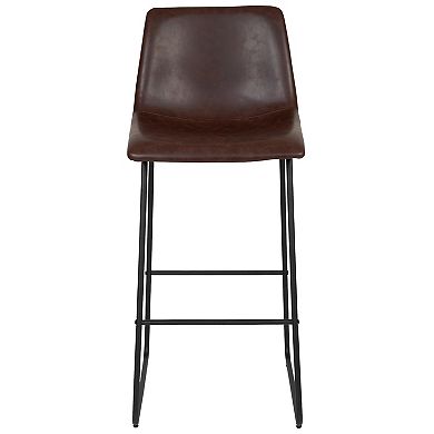 Flash Furniture 30 inch LeatherSoft Bar Height Barstools, Set of 2