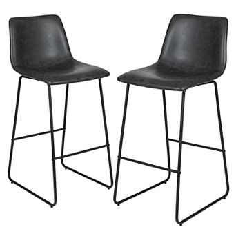 Flash Furniture 30 inch LeatherSoft Bar Height Barstools, Set of 2