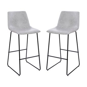 Flash Furniture 30 inch LeatherSoft Bar Height Barstools, Set of 2