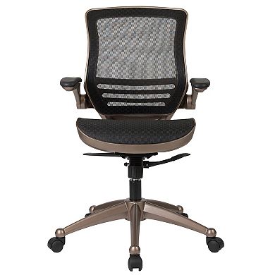 Flash Furniture Mid-Back Mesh Executive Office Chair with Flip-Up Arms