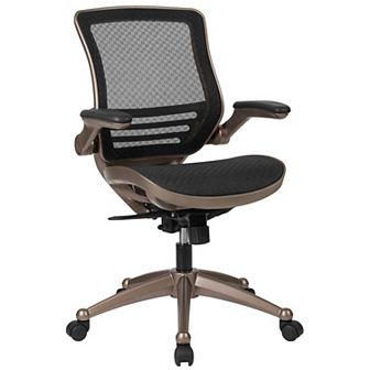 Flash Furniture Mid-Back Mesh Executive Office Chair with Flip-Up Arms