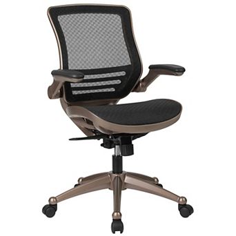 Flash Furniture Mid-Back Mesh Executive Office Chair with Flip-Up Arms