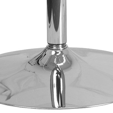 Flash Furniture 39.25" Round Glass Table with 29"H Chrome Base - Pedestal Table - Event Table