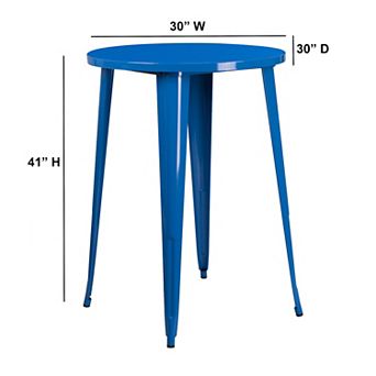 Flash Furniture 30'' Round Metal Indoor-Outdoor Bar Height Table