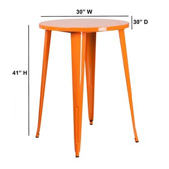 Flash Furniture 30'' Round Metal Indoor-Outdoor Bar Height Table