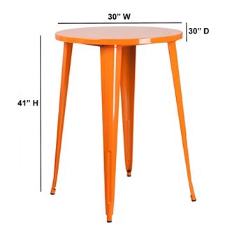 Flash Furniture 30'' Round Metal Indoor-Outdoor Bar Height Table