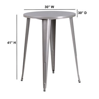 Flash Furniture 30'' Round Metal Indoor-Outdoor Bar Height Table