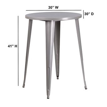 Flash Furniture 30'' Round Metal Indoor-Outdoor Bar Height Table