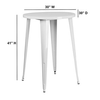 Flash Furniture 30'' Round Metal Indoor-Outdoor Bar Height Table