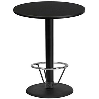 Flash Furniture 36'' Round Laminate Table Top with 24'' Round Bar Height Table Base