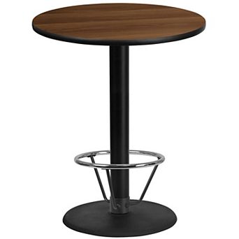Flash Furniture 36'' Round Laminate Table Top with 24'' Round Bar Height Table Base