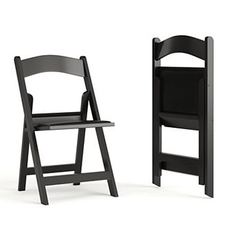 Flash Furniture Folding Chair - Resin - 2 Pack 800LB Weight Capacity - Vinyl Seat
