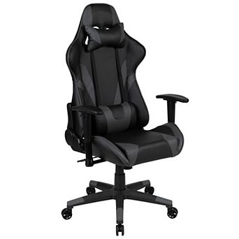 Flash Furniture Racing Gaming Ergonomic Chair with Fully Reclining Back in LeatherSoft