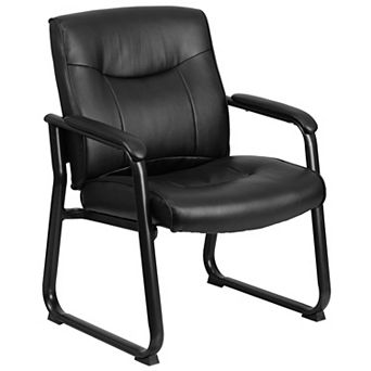 Flash Furniture Big & Tall 500 lb. Rated LeatherSoft Executive Reception Chair-Sled Base