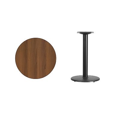 Flash Furniture 24'' Round Laminate Table Top with 18'' Round Table Height Base