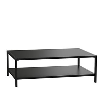Flash Furniture All-Weather Commercial Grade Indoor/Outdoor Metal 2 tier Coffee Table