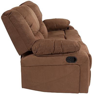 Flash Furniture LeatherSoft Sofa with Two Built-In Recliners