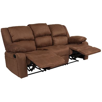 Flash Furniture LeatherSoft Sofa with Two Built-In Recliners