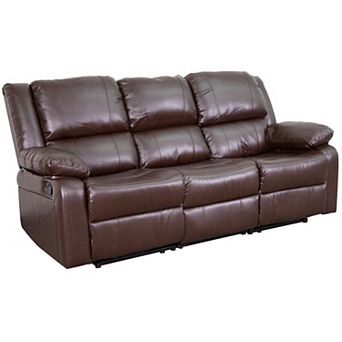 Flash Furniture LeatherSoft Sofa with Two Built-In Recliners