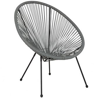 Flash Furniture Oval Woven Basket Papasan Bungee Lounge Chair - Indoor/Outdoor Furniture