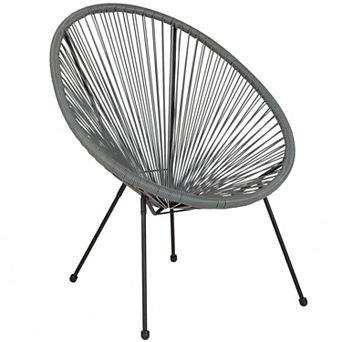 Flash Furniture Oval Woven Basket Papasan Bungee Lounge Chair - Indoor/Outdoor Furniture