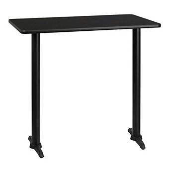 Flash Furniture 30'' x 42'' Rectangular Table Top with 5'' x 22'' Bar Height Table Bases