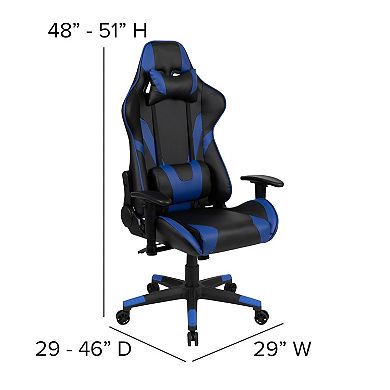 Flash Furniture Desk Bundle - Gaming Desk, Cup Holder, Headphone Hook and Reclining Chair