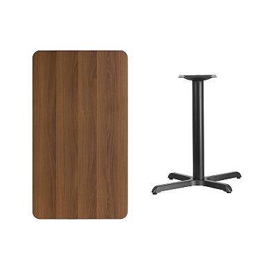 Flash Furniture 24'' x 42'' Rectangular Laminate Table Top w/ 23.5'' x 29.5'' Table Height Base