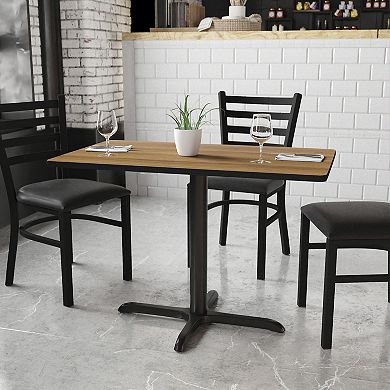 Flash Furniture 24'' x 42'' Rectangular Laminate Table Top w/ 23.5'' x 29.5'' Table Height Base