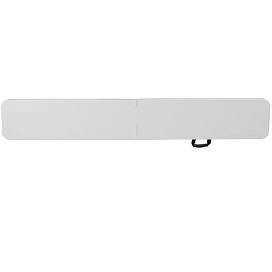 Flash Furniture 11"W x 72"L Bi-Fold Granite White Folding Bench with Carrying Handle