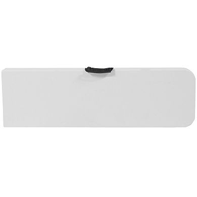 Flash Furniture 11"W x 72"L Bi-Fold Granite White Folding Bench with Carrying Handle