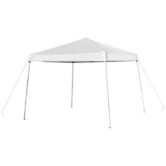 Flash Furniture 8'x8' Weather Resistant Easy Pop Up Slanted Leg Canopy Tent with Carry Bag