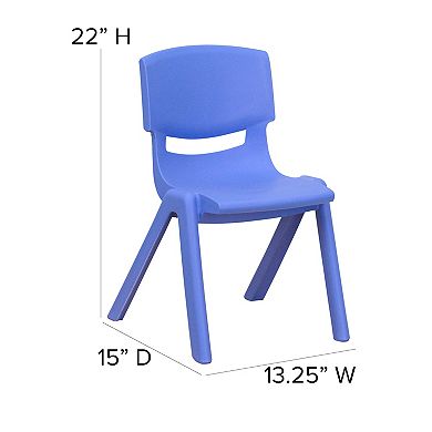 Flash Furniture 4 Pack Plastic Stack School Chair with 12" Seat Height - Kids Chair