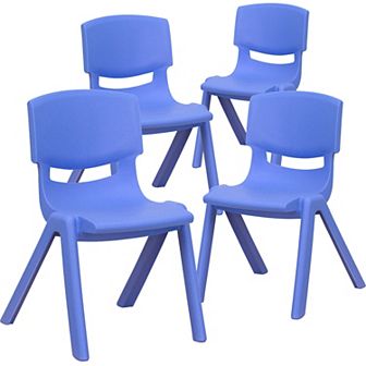 Flash Furniture 4 Pack Plastic Stack School Chair with 12" Seat Height - Kids Chair