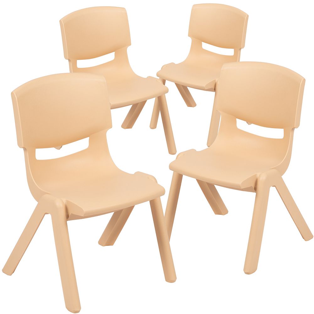 2 Pack Plastic Stackable School Chair with 12