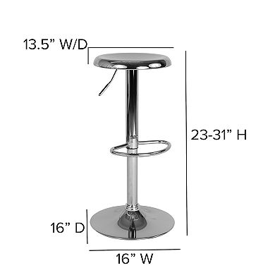 Flash Furniture Adjustable Height Retro Barstool
