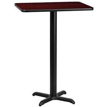 Flash Furniture 24'' x 30'' Rectangular Table Top with 22'' x 22'' Bar Height Table Base