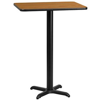 Flash Furniture 24'' x 30'' Rectangular Table Top with 22'' x 22'' Bar Height Table Base