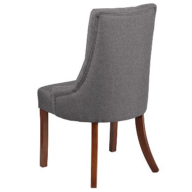 Flash Furniture Tufted Chair with Curved Mahogany Legs