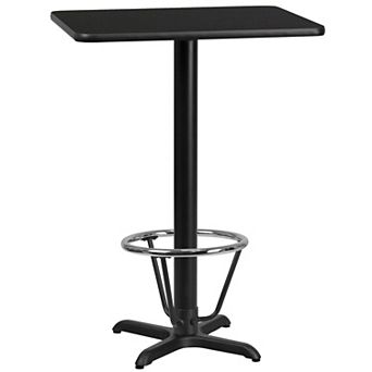 Flash Furniture 24'' x 30'' Rectangular Table Top with 22'' x 22'' Bar Height Table Base
