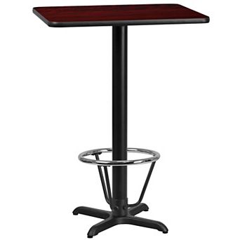 Flash Furniture 24'' x 30'' Rectangular Table Top with 22'' x 22'' Bar Height Table Base