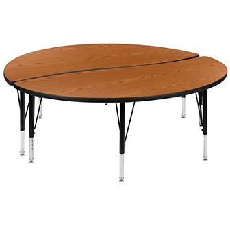 Flash Furniture 2 pc 60" Circle Flexible Kids Adjustable Activity Table Set