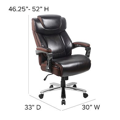 Flash Furniture Big & Tall LeatherSoft Executive Swivel Ergonomic Office Chair