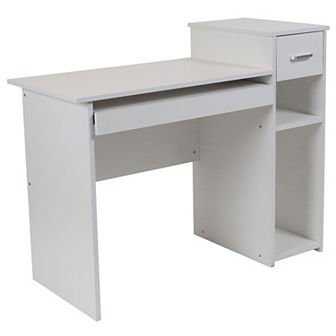 Flash Furniture Computer Desk with Shelves and Drawer