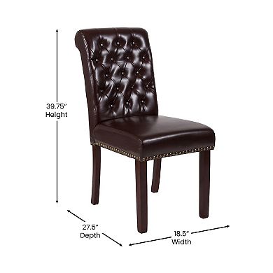 Flash Furniture Parsons Chair-Rolled Back, Accent Nail Trim