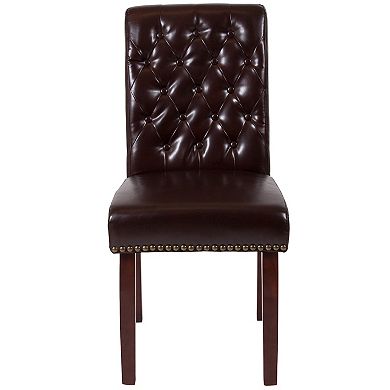 Flash Furniture Parsons Chair-Rolled Back, Accent Nail Trim