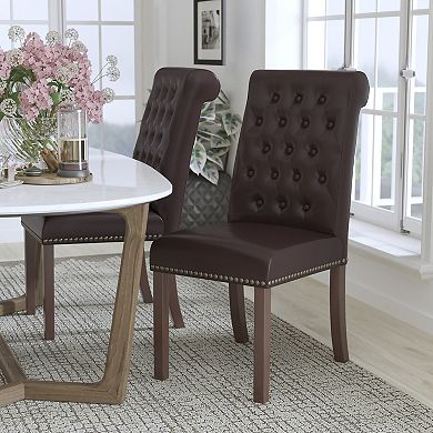 Flash Furniture Parsons Chair-Rolled Back, Accent Nail Trim