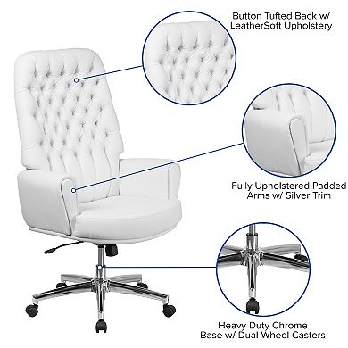 Flash Furniture High Back Traditional Tufted LeatherSoft Executive Swivel Office Chair
