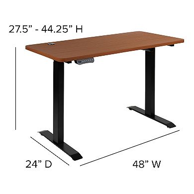 Flash Furniture Electric Height Adjustable Standing Desk - 48" Wide x 24" Deep